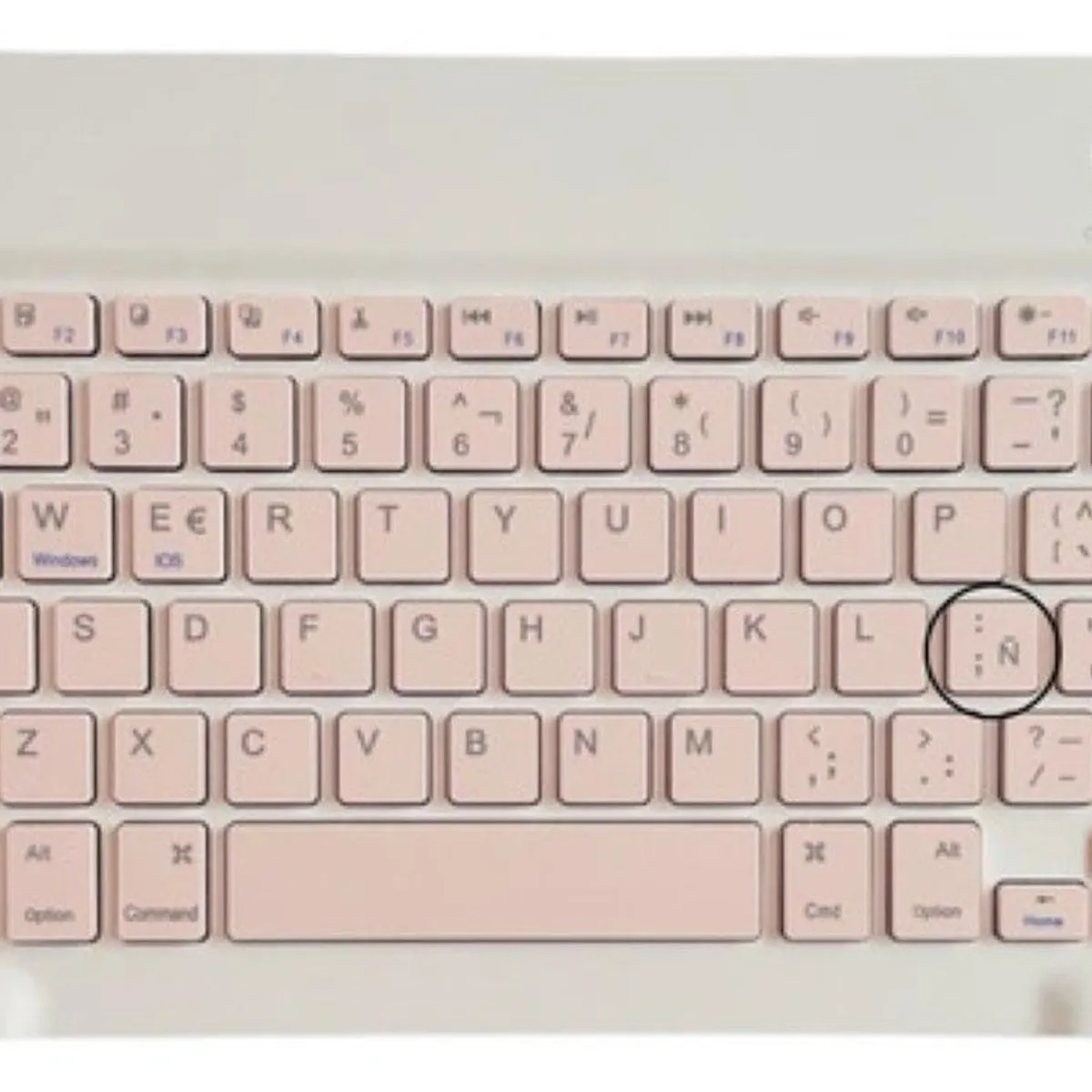 GENERICO - Funda Con Teclado Rosado Para iPad A16 11th Gene Español