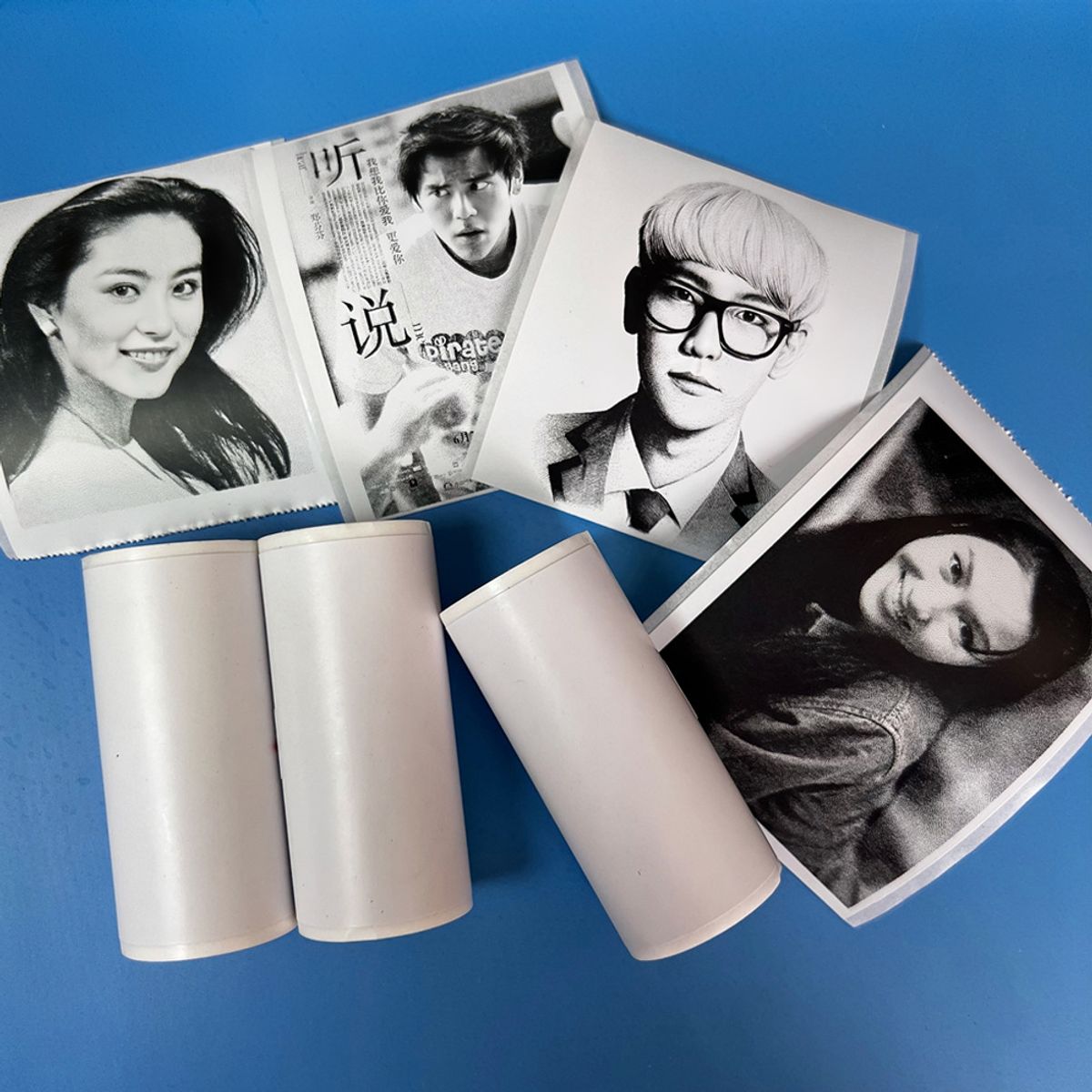 GENERICO - 12 Rollos Térmicos Etiqueta Adhesivo Mini Impresora 57x30mm