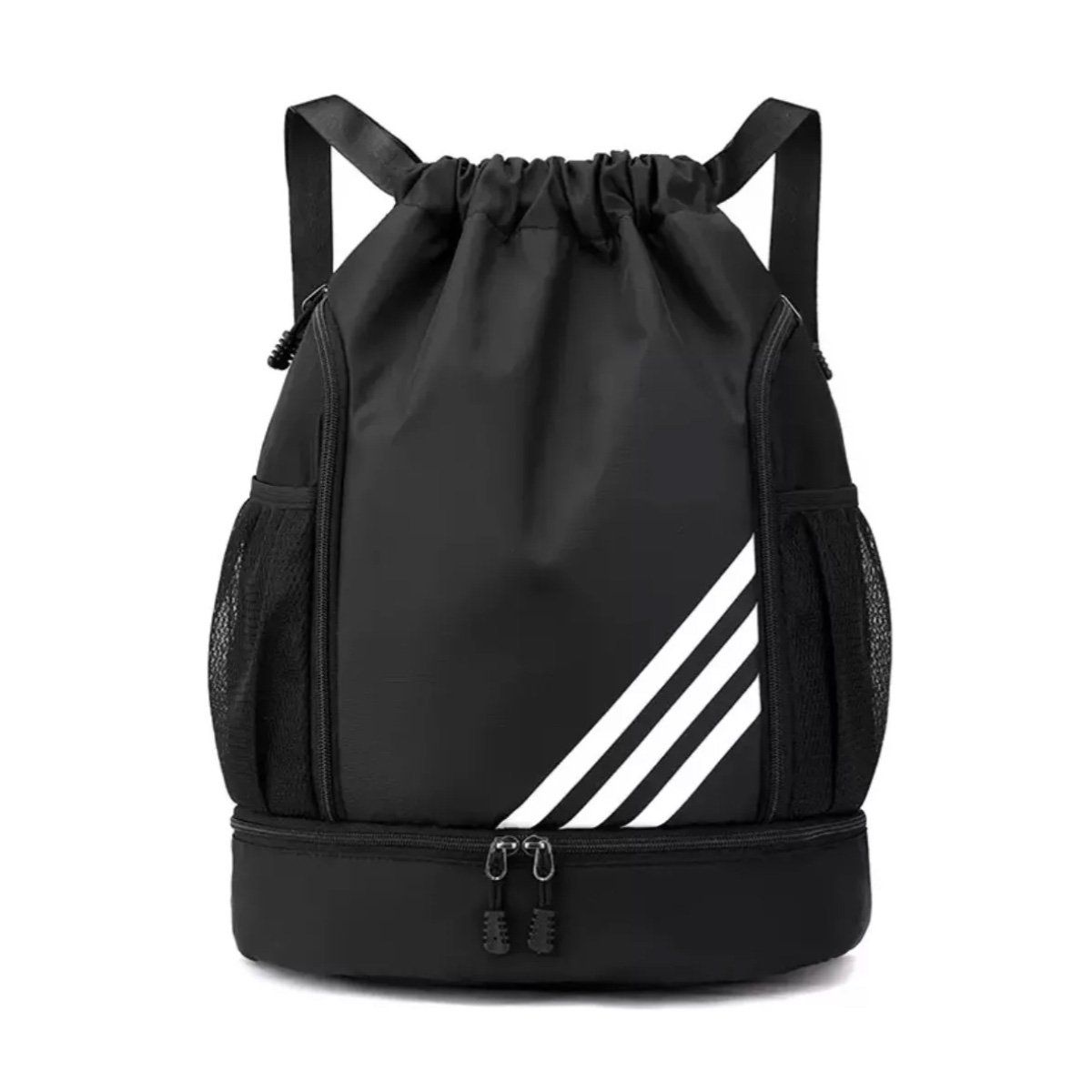 GENERICO - Mochila De Baloncesto Bolso Con Cordón Bolsa De Equitación negro