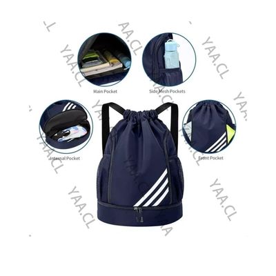 Imagen 2 del producto Mochila De Baloncesto Bolso Con Cordón Bolsa De Equitación negro