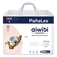 GENERICO - Pañales Premium Aiwibi Ultra Suave M 30 Und