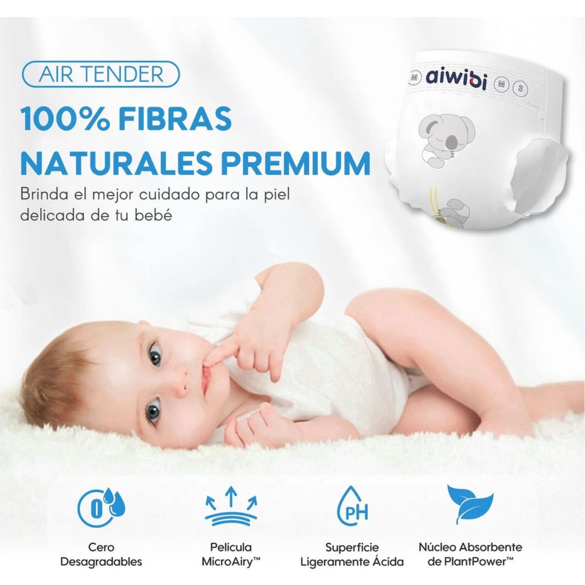 GENERICO - Pañales Premium Aiwibi Ultra Suave G 26 Und