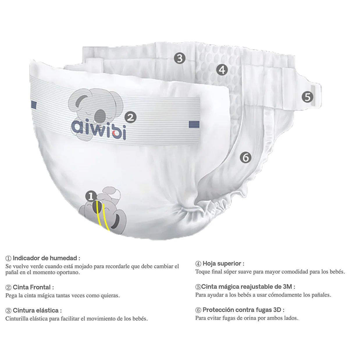 GENERICO - Pañales Premium Aiwibi Ultra Suave Xg 24 Und