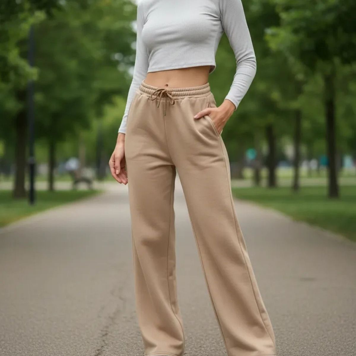 LOOK SHOP - Pack 2 Pantalón Recto Jogger Buzo Mujer Algodón Forro Polar 138