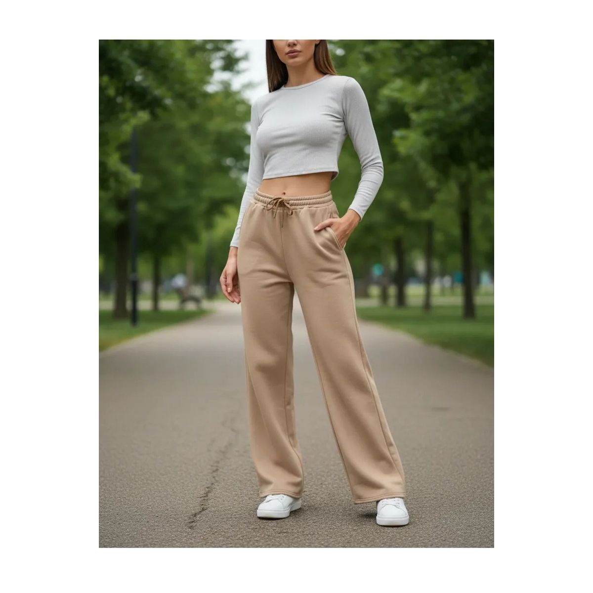LOOK SHOP - Pack 2 Pantalón Recto Jogger Buzo Mujer Algodón Forro Polar 138