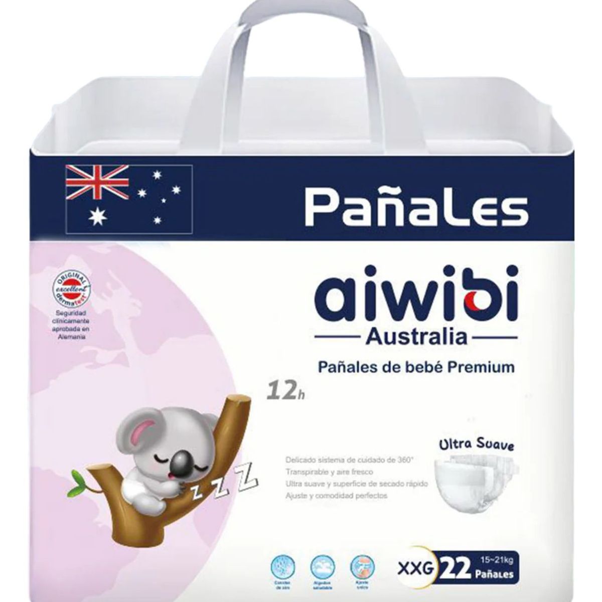 GENERICO - Pañales Premium Aiwibi Ultra Suave Xxg 22 Und
