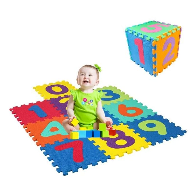 GENERICO - Alfombra Goma Eva Set 10 Cuadros De 30x30 Para Niños