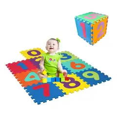 GENERICO - Alfombra Goma Eva Set 10 Cuadros De 30x30 Para Niños