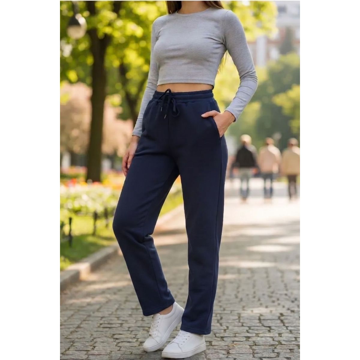 LOOK SHOP - Pack 2 Pantalón Recto Jogger Buzo Mujer Algodón Forro Polar 138