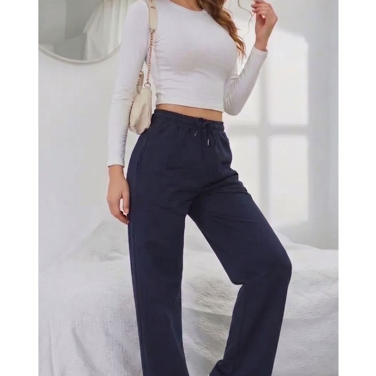 LOOK SHOP - Pack 2 Pantalón Recto Jogger Buzo Mujer Algodón Forro Polar 138