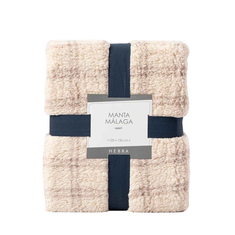 HEBRA - Manta Sherpa 125X150 Malaga Gris Crudo
