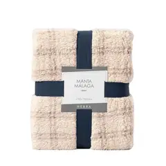 HEBRA - Manta Sherpa 125X150 Malaga Gris Crudo