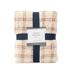 HEBRA - Manta Sherpa 125X150 Malaga Café Crudo