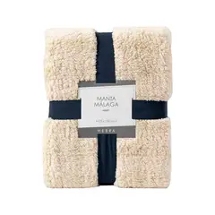HEBRA - Manta Sherpa 125X150 Malaga Verde Crudo