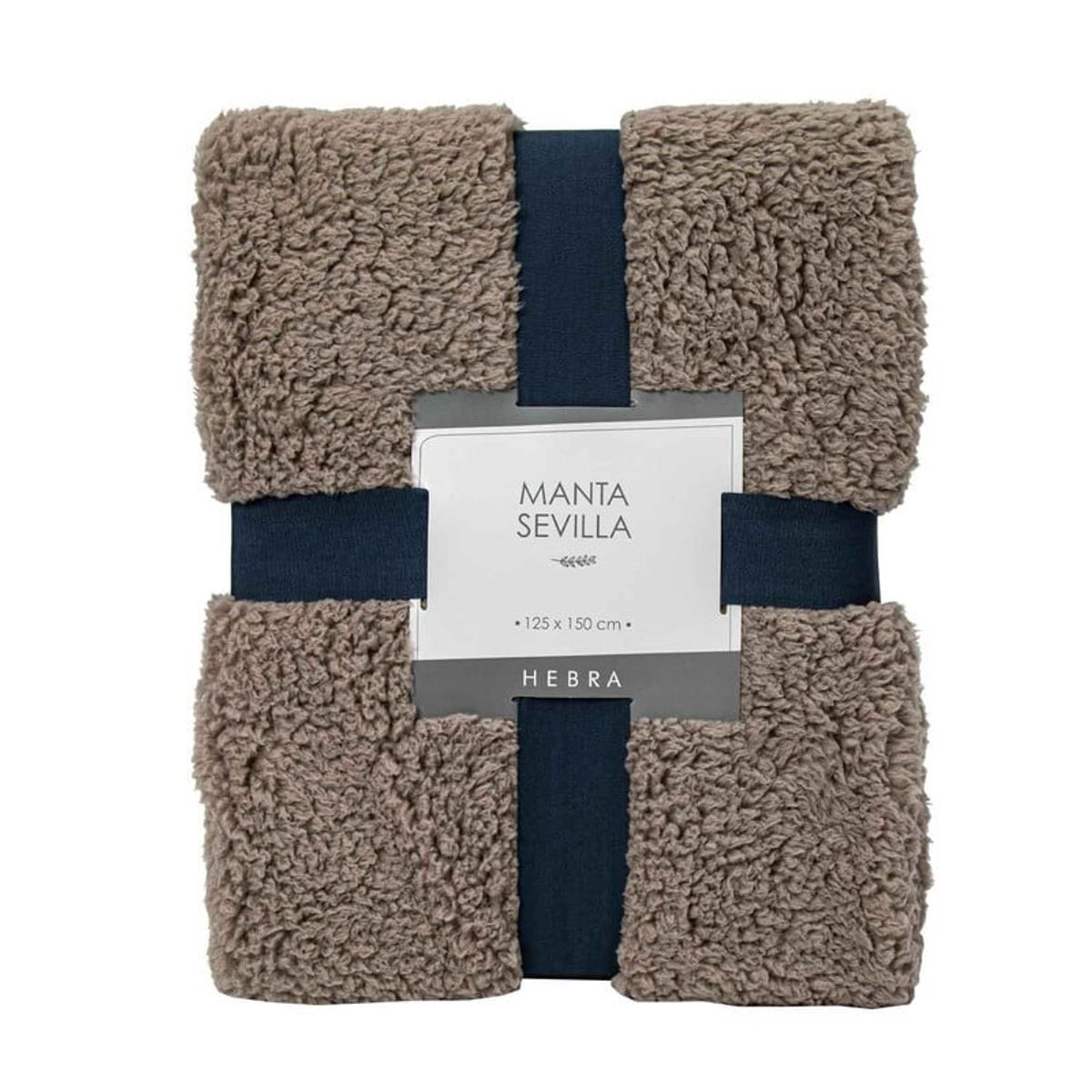 HEBRA - Manta Sherpa 125X150 Sevilla Gris - Café