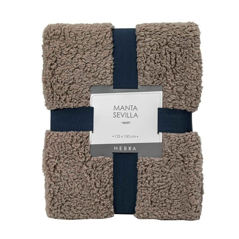 HEBRA - Manta Sherpa 125X150 Sevilla Gris