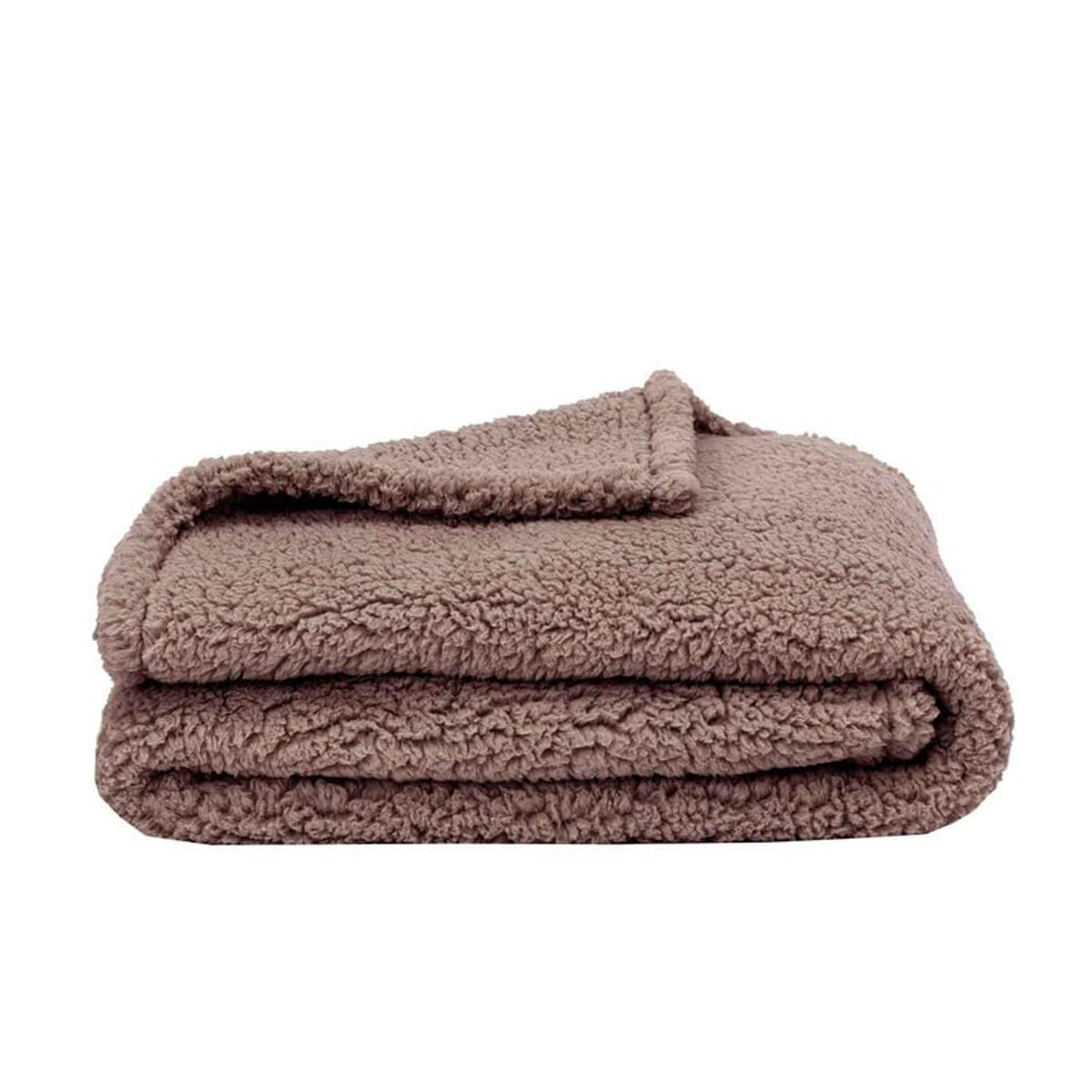 HEBRA - Manta Sherpa 125X150 Sevilla Gris - Café