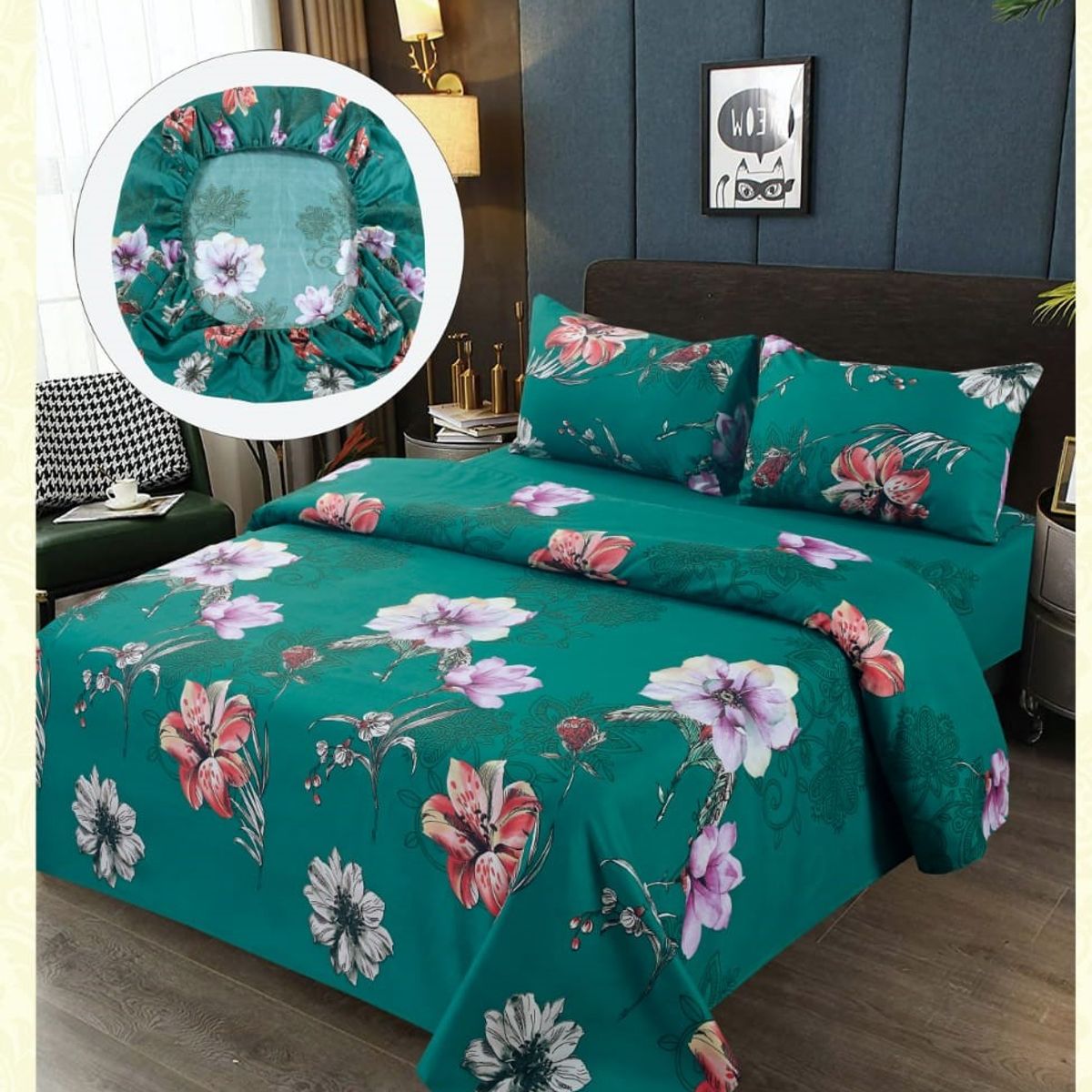 GENERICO - JUEGO DE SABANAS 100% ALGODON  SUAVES Y CÁLIDAS