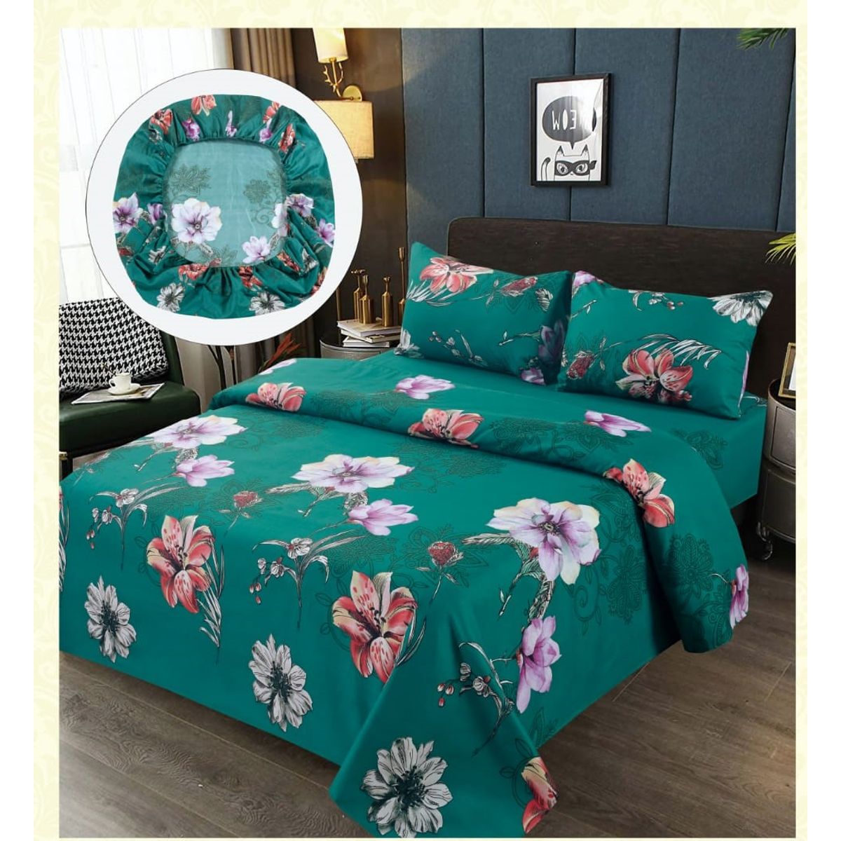 GENERICO - JUEGO DE SABANAS 100% ALGODON  SUAVES Y CÁLIDAS