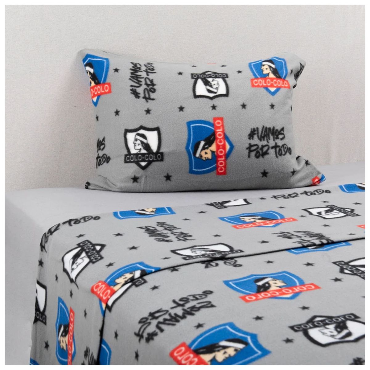 MASHINI - Juego De Sabanas Polar Diseño Colo Colo 1.5