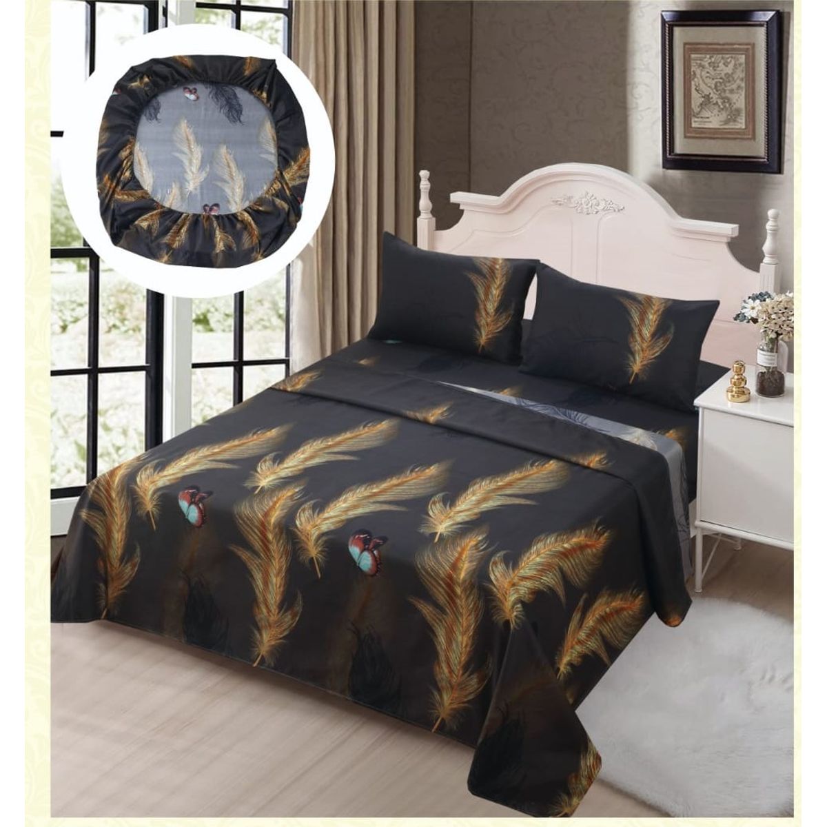 GENERICO - JUEGO DE SABANAS 100% ALGODON  SUAVES Y CÁLIDAS