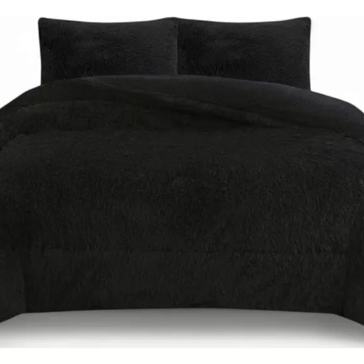 GENERICO - Cobertor o plumon peludo de hermoso color liso con chiporro king TF.