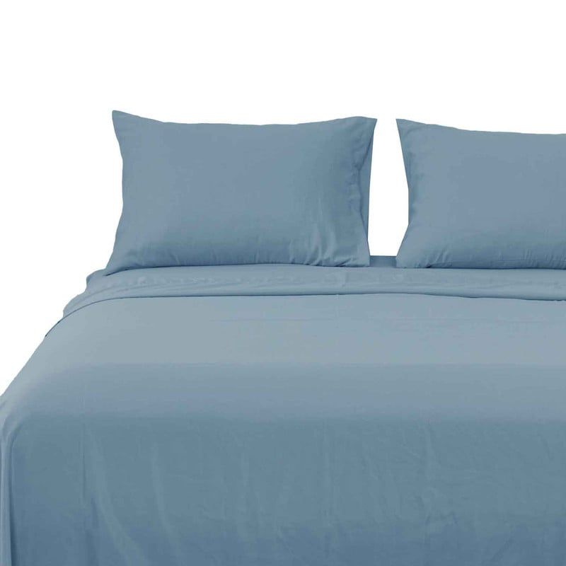 DIB - Sabanas Microfibra 2 Plazas Lisa Azul