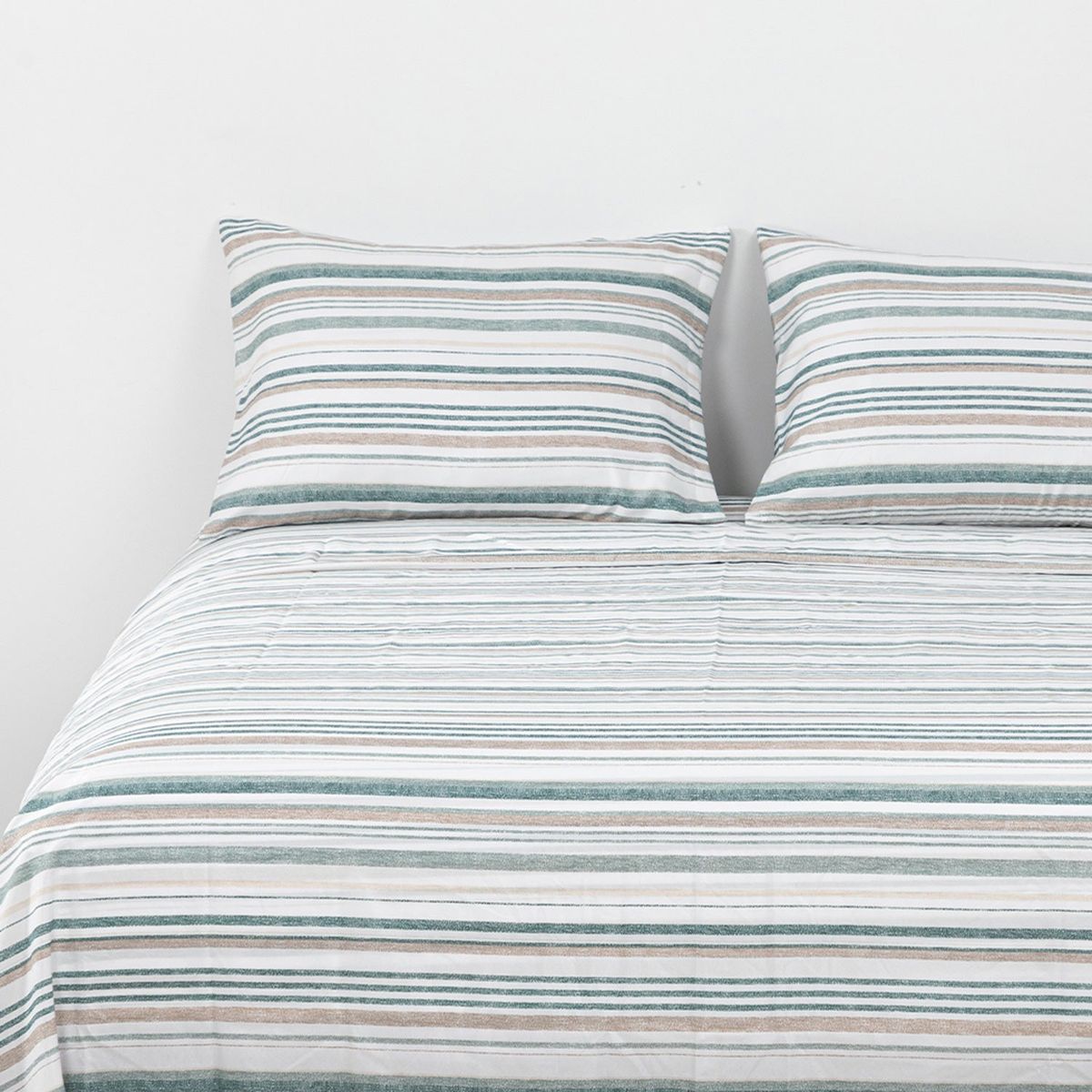 DIB - Sabanas Microfibra 2 Plazas Lineas Verde