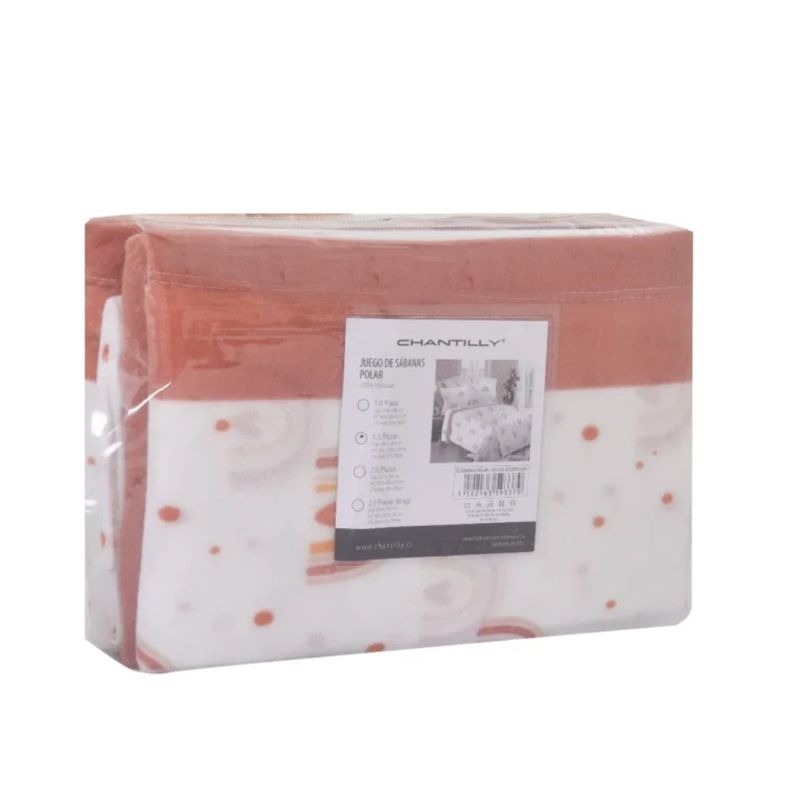 CHANTILLY - Juego de sábanas polar 1 plaza estampada arcoiris