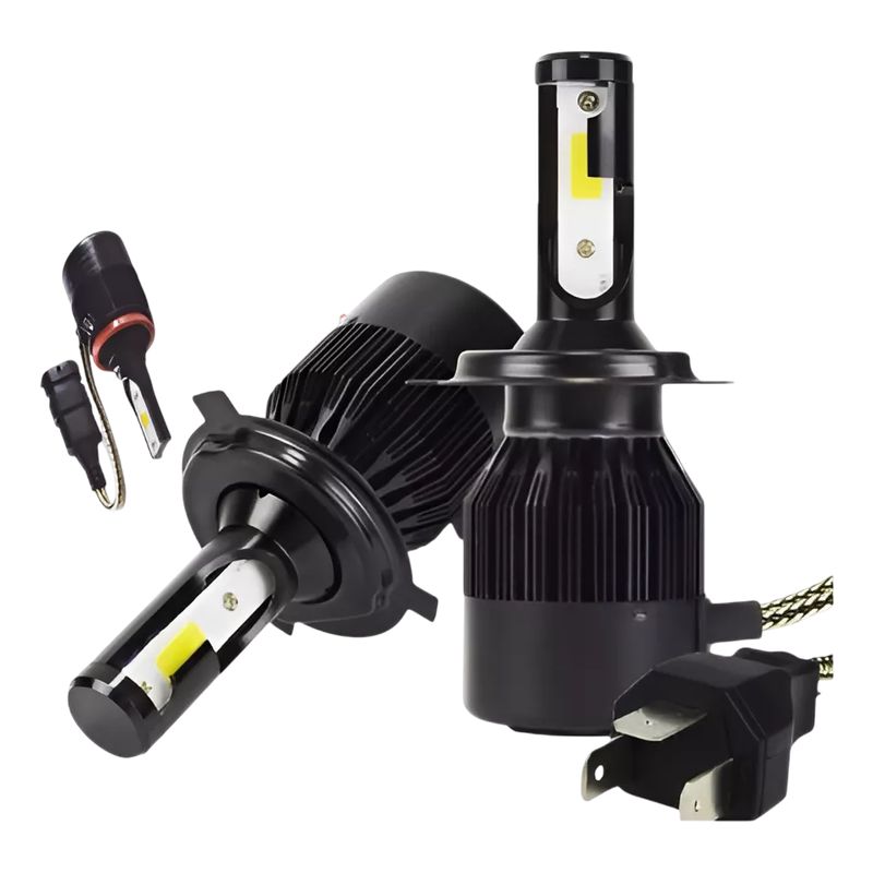 GENERICO - Kit Turbo Led Luces C6s H4 Alta Y Baja
