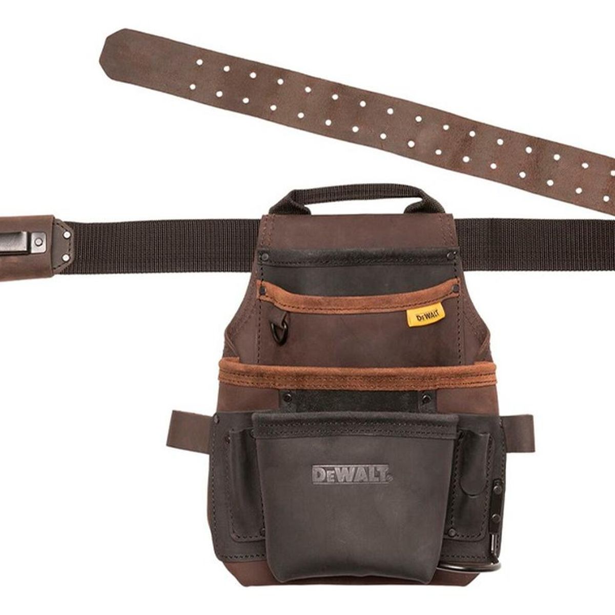 DEWALT - Bolso De Cuero Con Cinturón 12 Bolsillos Dewalt Dwst550115
