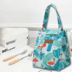 UTILISIMO - Lonchera Térmica Estampada Bolsa de Mano para Picnic Portátil Turquesa