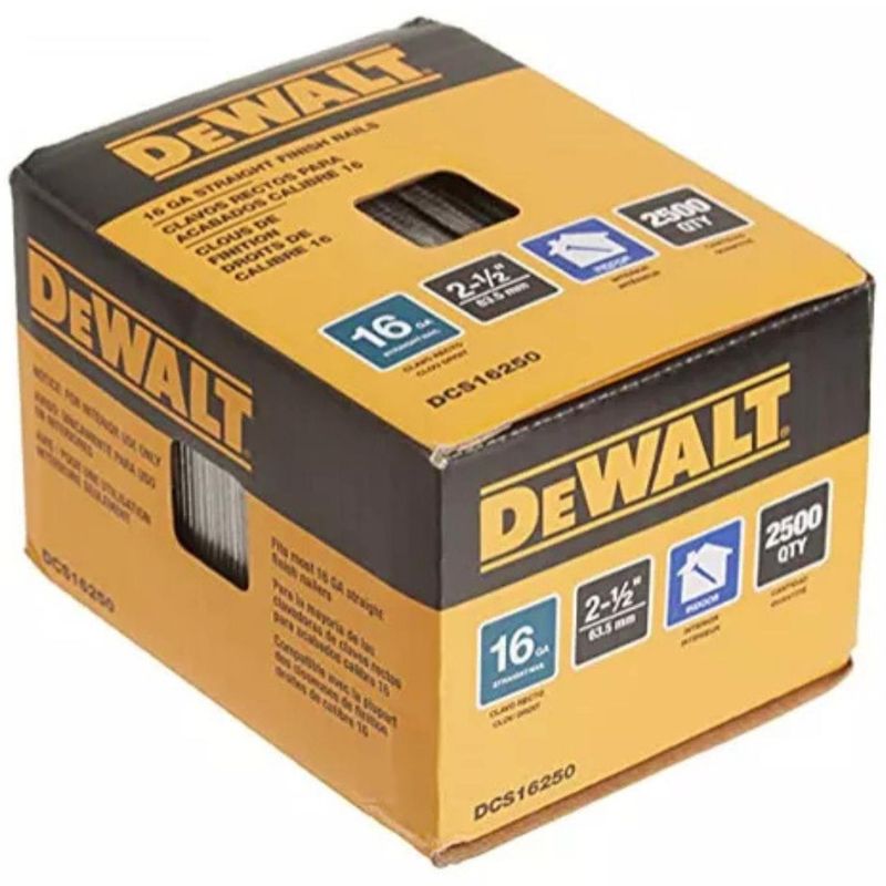 DEWALT - Clavo De Acabado Dewalt 16ga 2-1/2 2500un Dcs16250
