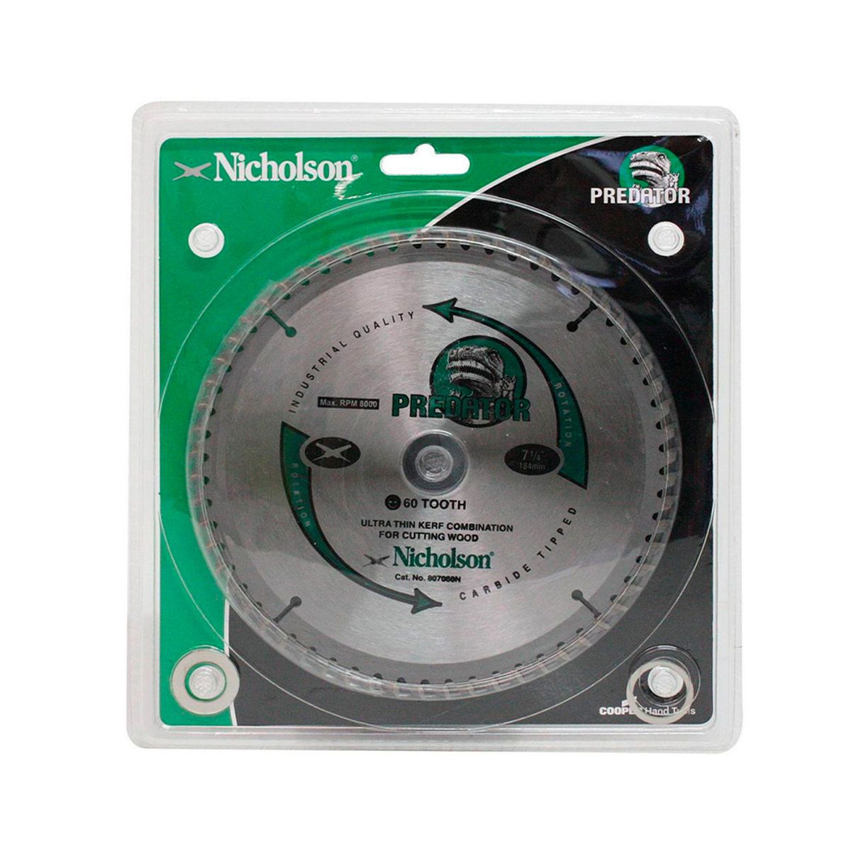 NICHOLSON - DISCO DE SIERRA CIRCULAR 7 1/4" 60 DIENTES