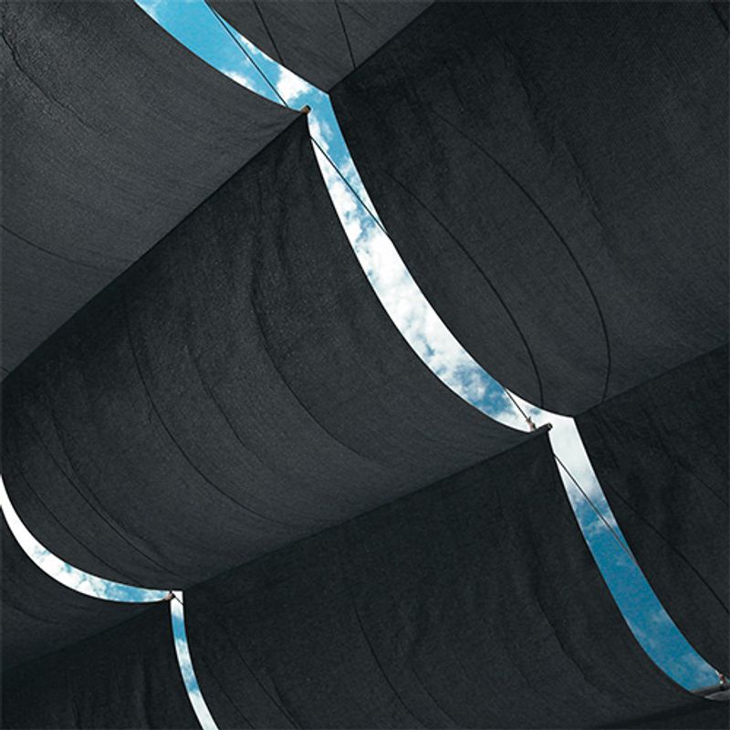 TREETOP - Malla raschel decorativa premium de 2.10 x 10 mts Acero