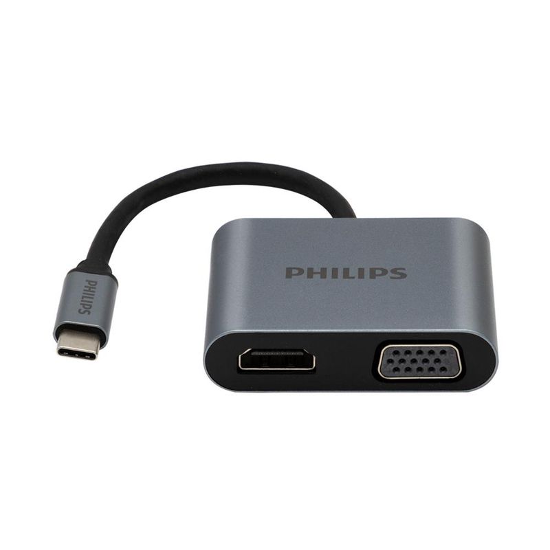 PHILIPS - Adaptador USB-C a HDMI 4K + VGA