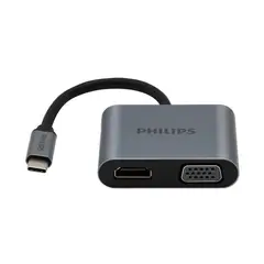 PHILIPS - Adaptador USB-C a HDMI 4K + VGA