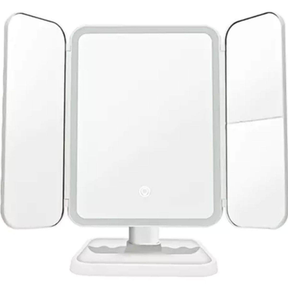 GENERICO - Espejo Tocador Maquillaje Profesional Aumento Led Plegable Color Blanco
