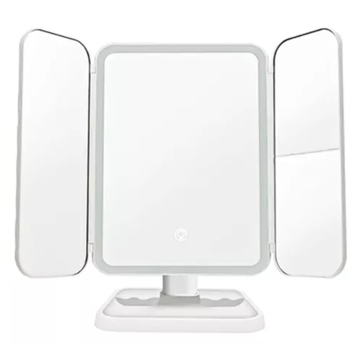 GENERICO - Espejo Tocador Maquillaje Profesional Aumento Led Plegable Color Blanco