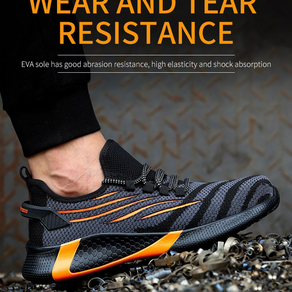 TIOZONEY - Zapatos De Seguridad Transpirables A Prueba De Golpes - Negro