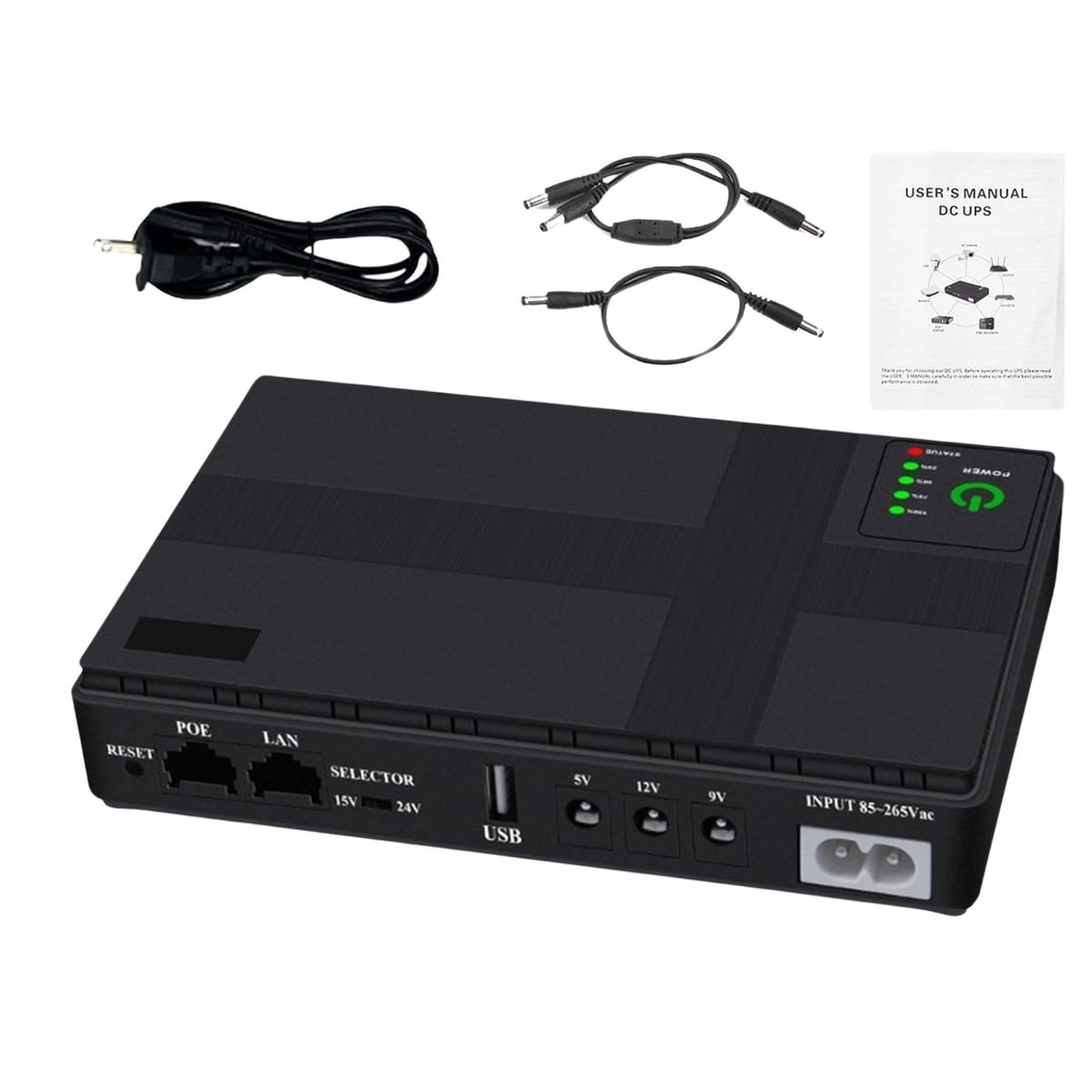 GENERICO - Mini Ups Portatil Dc Router Modem Usb 5v 9v 12v Poe 10400mah