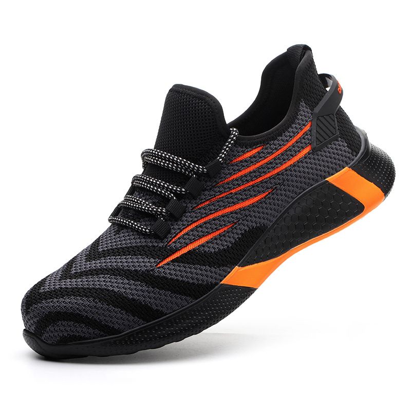 TIOZONEY - Zapatos De Seguridad Transpirables A Prueba De Golpes - Negro.