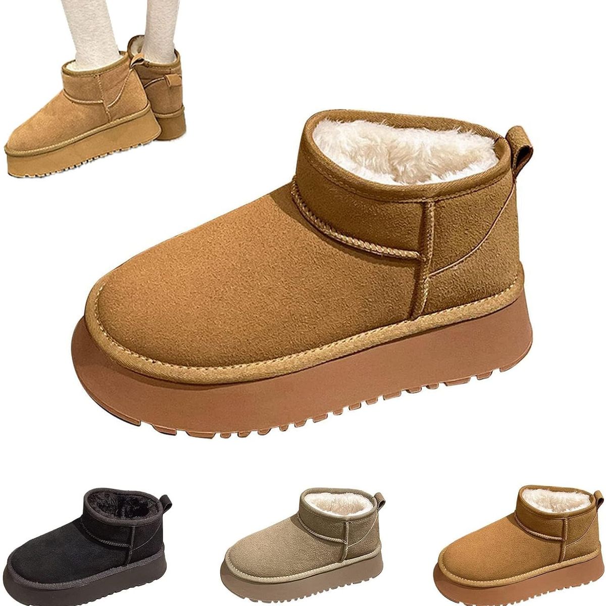 TIOZONEY - Engrosar las botas de nieve - Amarillo