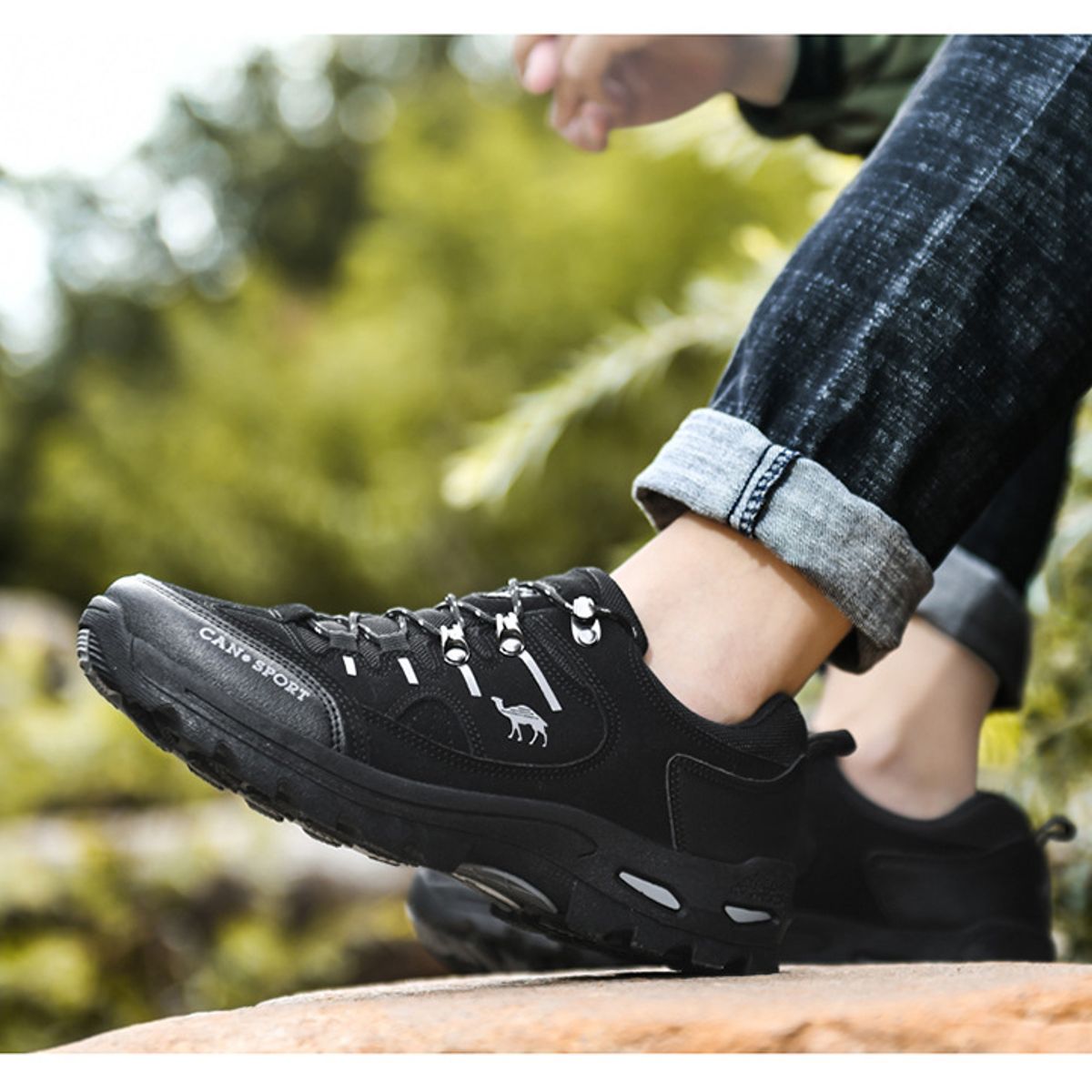 TIOZONEY - Zapatos de senderismo - Verde