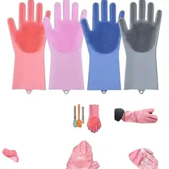 GENERICO - Guantes De Limpieza Multiuso De Silicona Mágico Cocina Baño