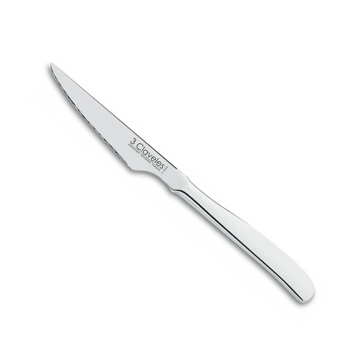 3 CLAVELES - Cuchillo Chuletero 11 cm Set 3 piezas