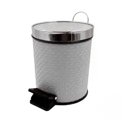 GENERICO - Basurero Metálico Color Gris - 5 Litros