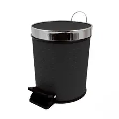 GENERICO - Basurero Metálico Color Negro - 5 Litros