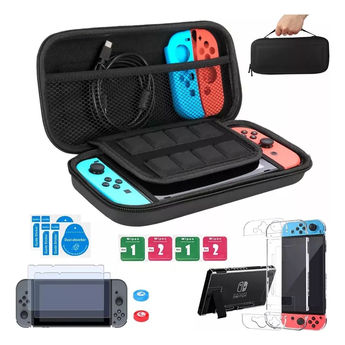GENERICO - Estuche Protector Para Nintendo Switch Normal Con Accesorios