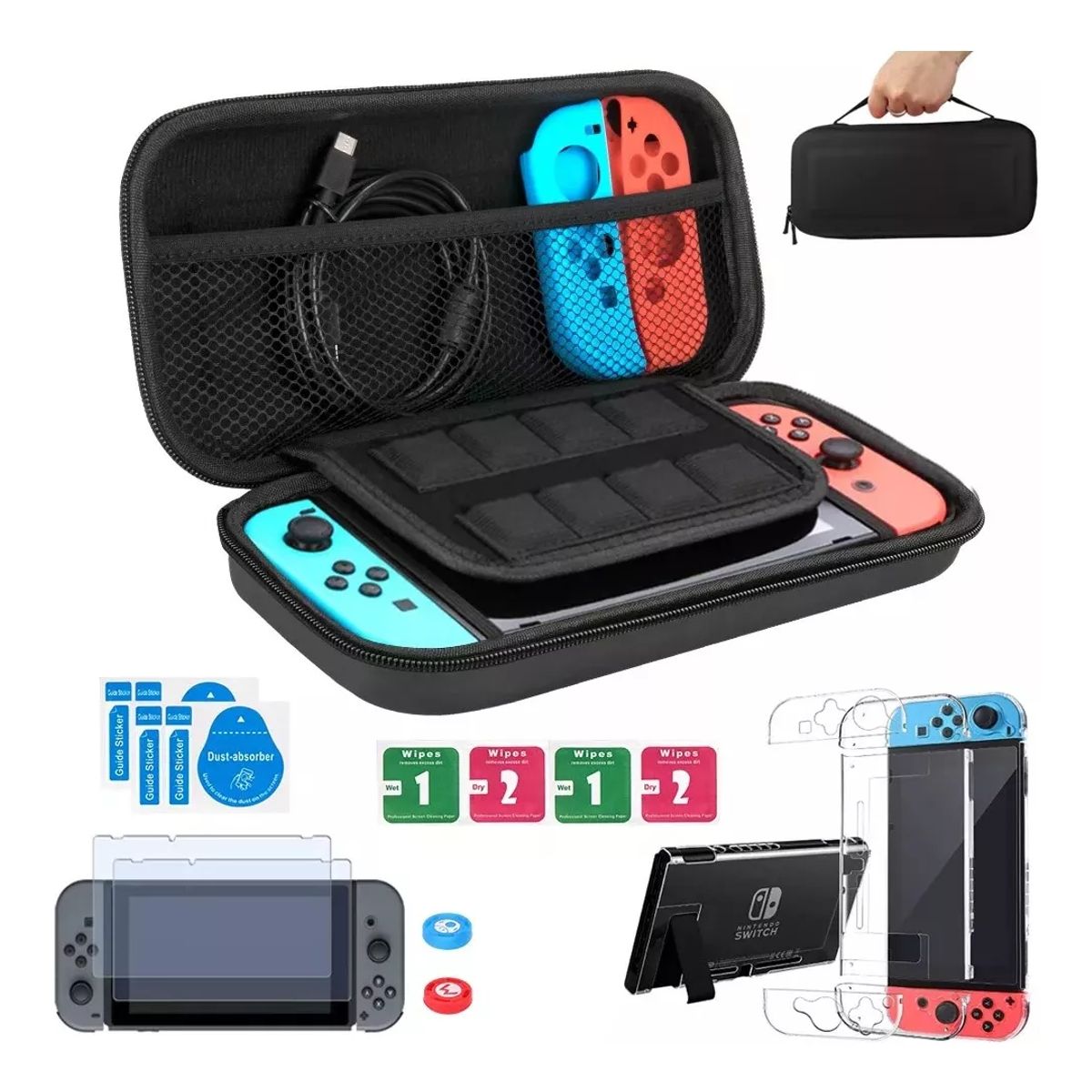 GENERICO - Estuche Protector Para Nintendo Switch Normal Con Accesorios